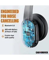 Noise-Canceling Wireless Headset with Ambidextrous Microphone
