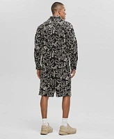 Mode Of One Mens Floral Embroidered Shacket Shorts Exclusively At Macys