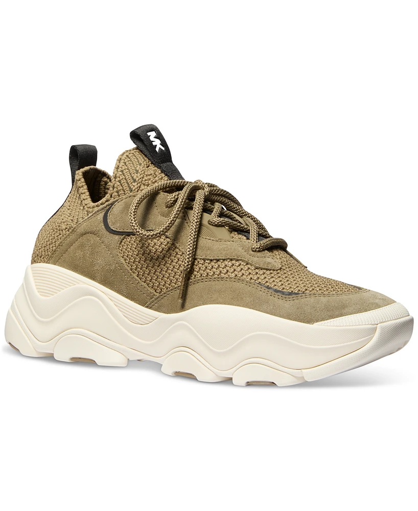 Michael Kors Men's Atlas Knit Lace-Up Trainer Sneakers