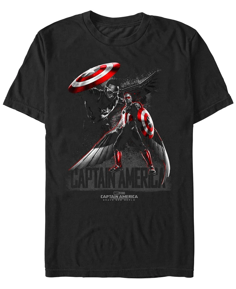 Marvel Men's Captain America Brave Pose Short Sleeve T-Shirt