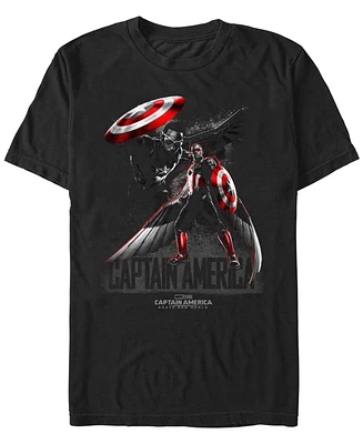 Marvel Men's Captain America Brave Pose Short Sleeve T-Shirt