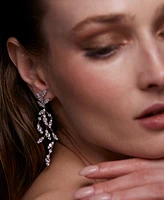 Eliot Danori Silver-Tone Cubic Zirconia Vine Linear Drop Earrings, Exclusively at Macy's