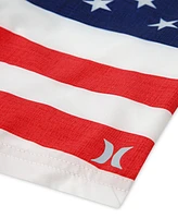 Hurley Little Boys Americana Long-Sleeve Swim Top & Shorts, 2 Piece Set