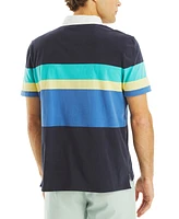 Nautica Men's Relaxed Fit Short Sleeve Striped Polo Shirt