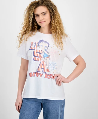Grayson Threads, The Label Juniors' Betty Boop Usa Graphic T-Shirt