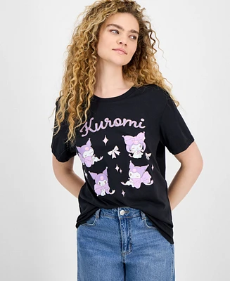 Grayson Threads, The Label Juniors' Kuromi Bow Graphic T-Shirt