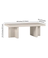 Hudson & Canal 44" Dimitra Wide Rectangular Coffee Table