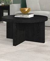 Hudson & Canal 33" Elna Wide Round Coffee Table