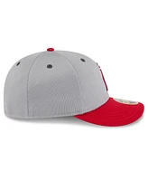 New Era Men's Gray/Red Los Angeles Angels 2025 Batting Practice Low Profile 59FIFTY Fitted Hat
