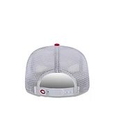 New Era Men's Red Cincinnati Reds Team Horizon 9FIFTY A-Frame Trucker Snapback Hat
