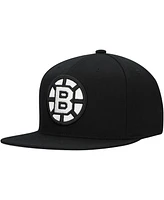 Mitchell & Ness Men's Black Boston Bruins Team Snapback Hat
