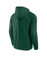 Fanatics Men's Green Minnesota Wild Iconic Defender Raglan Pullover Hoodie