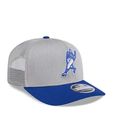 New Era Men's Gray/Royal Milwaukee Brewers 2025 Batting Practice 9SEVENTY Stretch-Snap Trucker Hat