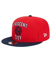 New Era Men's Red New Orleans Pelicans Statement Edition Jersey Hook 9FIFTY Snapback Hat