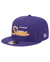 New Era Men's Purple Phoenix Suns Script Side Patch 9FIFTY Snapback Hat