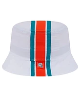 New Era Men's White Miami Dolphins Helmet Bucket Hat