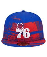 New Era Men's Royal Philadelphia 76ers Tip-Off 59FIFTY Fitted Hat
