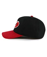 American Needle Men's Black/Red Carolina Hurricanes Burnett Adjustable Hat