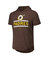 Majestic Men's Brown San Diego Padres Tri-Blend Hoodie T-Shirt