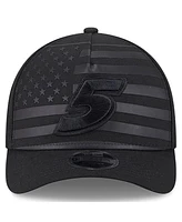 New Era Men's Black Kyle Larson American Flag 9FORTY M-Crown A-Frame Adjustable Hat