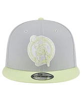 New Era Men's Gray/Yellow Boston Celtics Color Pack Two-Tone 9FIFTY Snapback Hat