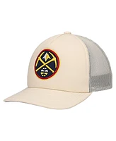 Mitchell & Ness Men's Cream Denver Nuggets Trucker Adjustable Hat