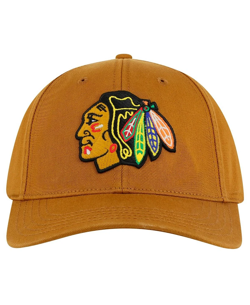 American Needle Men's Tan Chicago Blackhawks Hepcat Washed Twill Adjustable Hat