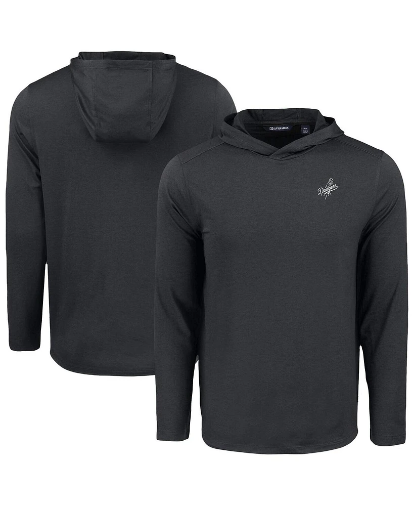 Cutter & Buck Men's Black Los Angeles Dodgers Coastline Epic Comfort Eco Hoodie T-Shirt
