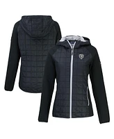 Cutter & Buck Women's Black Chicago Bears Rainier PrimaLoft Eco Hybrid Full-Zip Hoodie Jacket