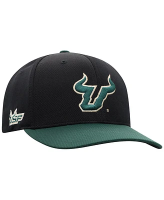 Top of the World Men's Black South Florida Bulls Reflex Fitted Hat