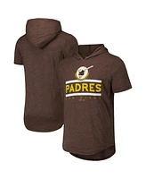 Majestic Men's Brown San Diego Padres Tri-Blend Hoodie T-Shirt