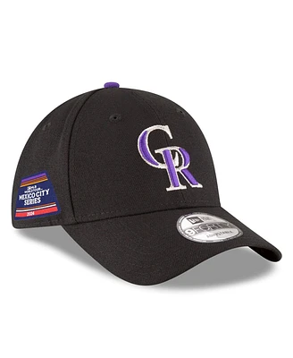 New Era Men's Black Colorado Rockies 2024 Mlb World Tour Mexico City Series 9FORTY Adjustable Hat