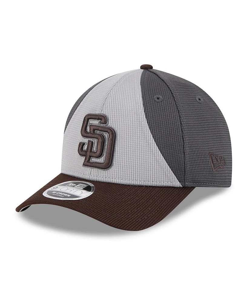 New Era Men's Gray/Brown San Diego Padres 2025 Batting Practice 9FORTY M-Crown Adjustable Hat