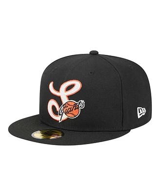 New Era Men's Black San Francisco Giants Duo Logo 2.0 59FIFTY Fitted Hat