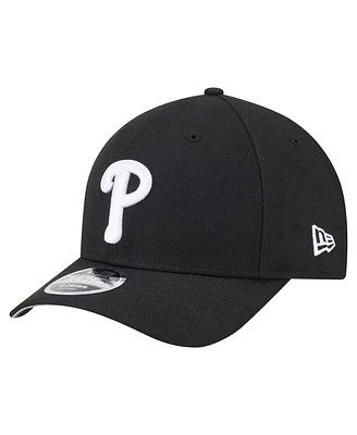 New Era Men's Black Philadelphia Phillies Player Replica 9FORTY Adjustable Hat