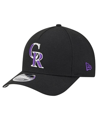 New Era Men's Black Colorado Rockies 9FORTY M-Crown Adjustable Hat