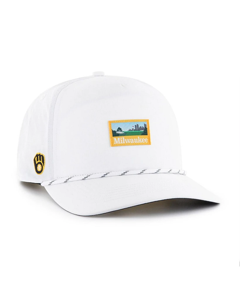 '47 Brand Men's White Milwaukee Brewers Vacation Golf Hitch Adjustable Hat