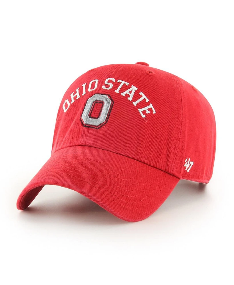 '47 Brand Men's Red Ohio State Buckeyes Classic Arch Clean Up Adjustable Hat