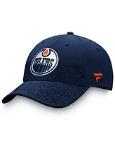 Fanatics Men's Navy Edmonton Oilers Authentic Pro Locker Room 2-Tone Flex Hat