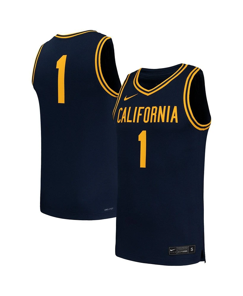 Nike Men's 1 Navy Cal Bears Replica Basketball Jersey