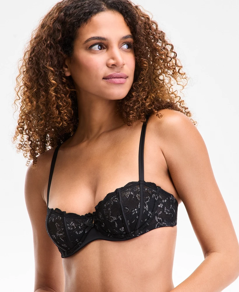 I.n.c. International Concepts Women's Metallic Lace Shell Bra, Exclusively at Macy's