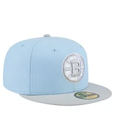 New Era Men's Light Blue/Gray Boston Bruins Color Pack Two-Tone 59FIFTY Fitted Hat