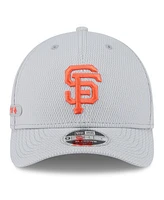 New Era Men's Gray San Francisco Giants 2025 Mlb Clubhouse 9FORTY M-Crown Adjustable Hat