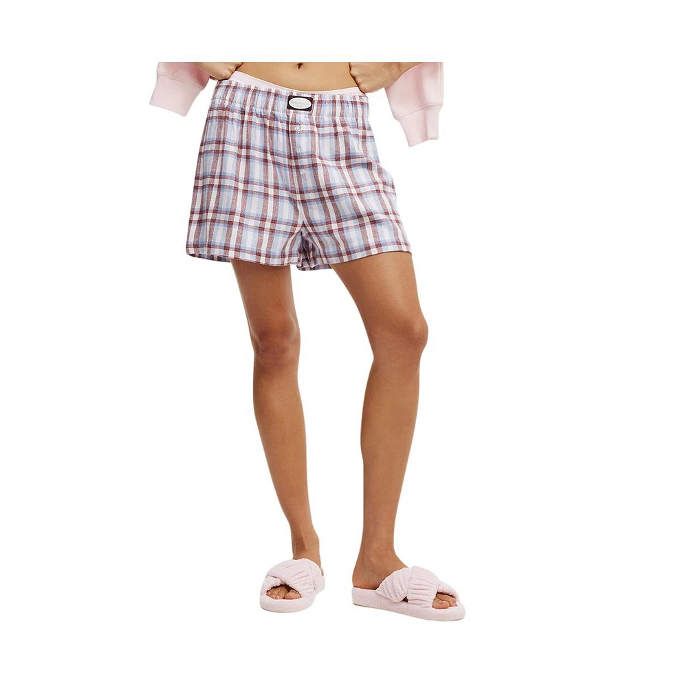 Cotton On Women's Flannel Boyfriend Boxer Short