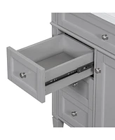 30" Modern Bathroom Vanity: Single Sink, 2 Drawers, Tip-out