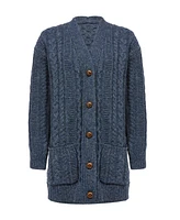 Celtic & Co. Women's Relaxed Fit Cable Knit Cardigan