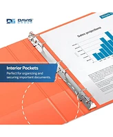 Premium Economy, Angle D Ring, Binder, 6 Pack (Orange