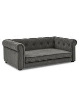 Elegant Rectangle Pet Bed for Medium and Large Dogs Dark grey