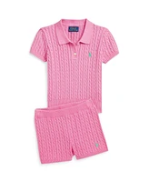 Polo Ralph Lauren Toddler and Little Girls Mini-Cable Shorts