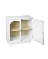 Mondawe Storage Cabinet with Acrylic Door for Living Room, Dining Room, Study